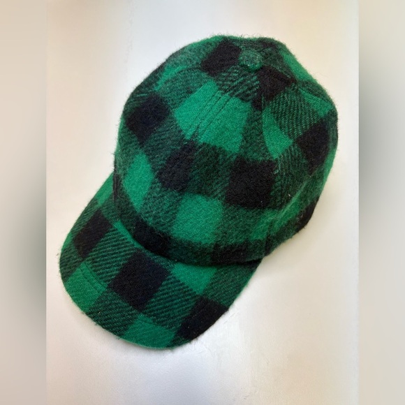 Crown Cap Green Buffalo Check Ball Cap Melton Wool Made In Canada Since 1934 🇨🇦 - Picture 1 of 7